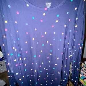 Kim Rogers Black and Red Polka Dot Top